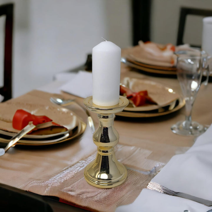 Gold Pillar Candle Holder - Ideal