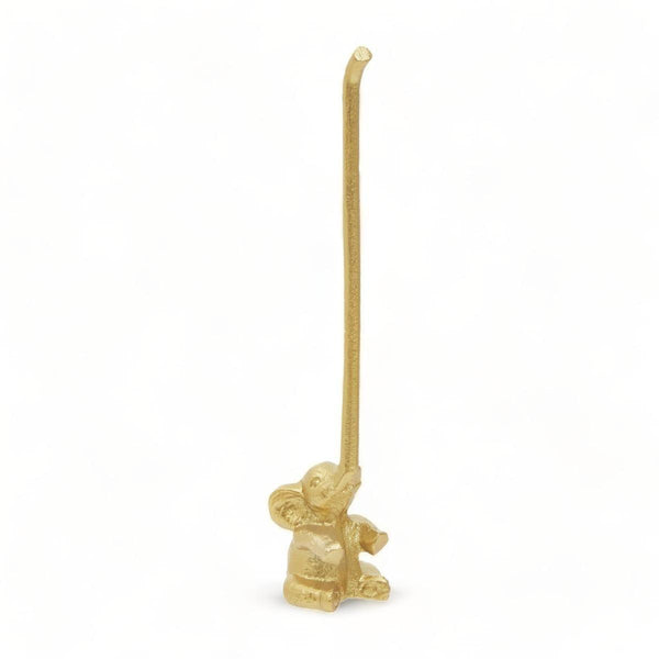 Gold Sitting Elephant Toilet Roll Holder - Ideal