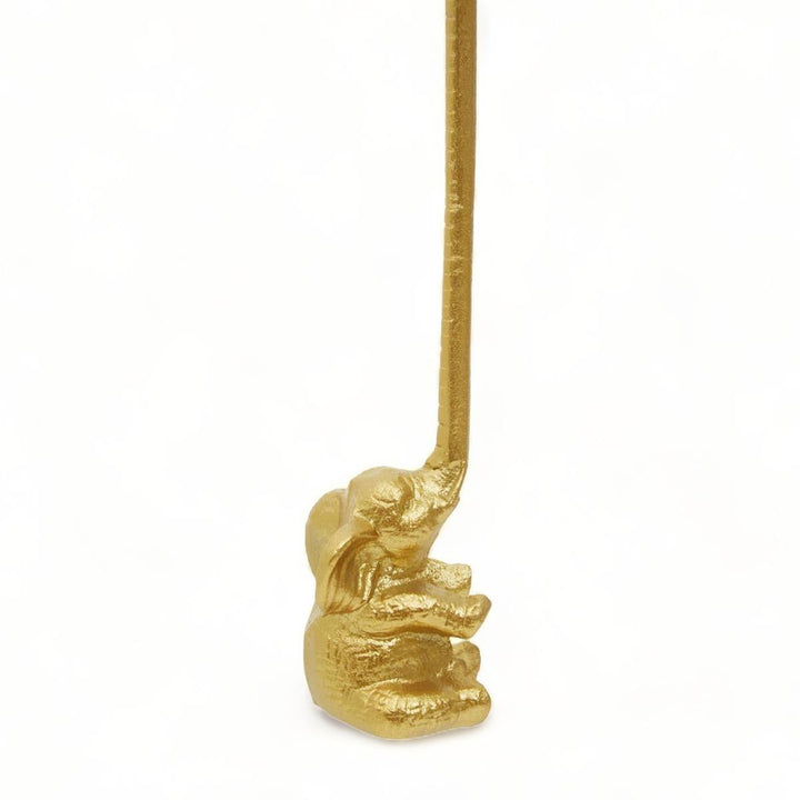 Gold Sitting Elephant Toilet Roll Holder - Ideal