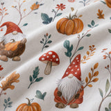 Macro close-up of the duvet cover fabric on the Gonks & Friends Navy Halloween Microfibre Duvet Cover Set