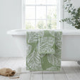 Matteo Leaf Jacquard 550gsm Cotton Bathroom Towel - Khaki