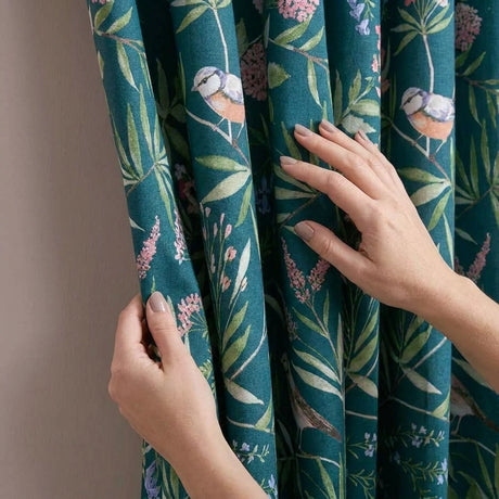 Caraway Floral Pencil Pleat Ready Made Curtains 6