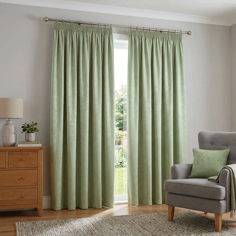 Galaxy Dim Out Woven Thermal Pencil Pleat Curtains 1