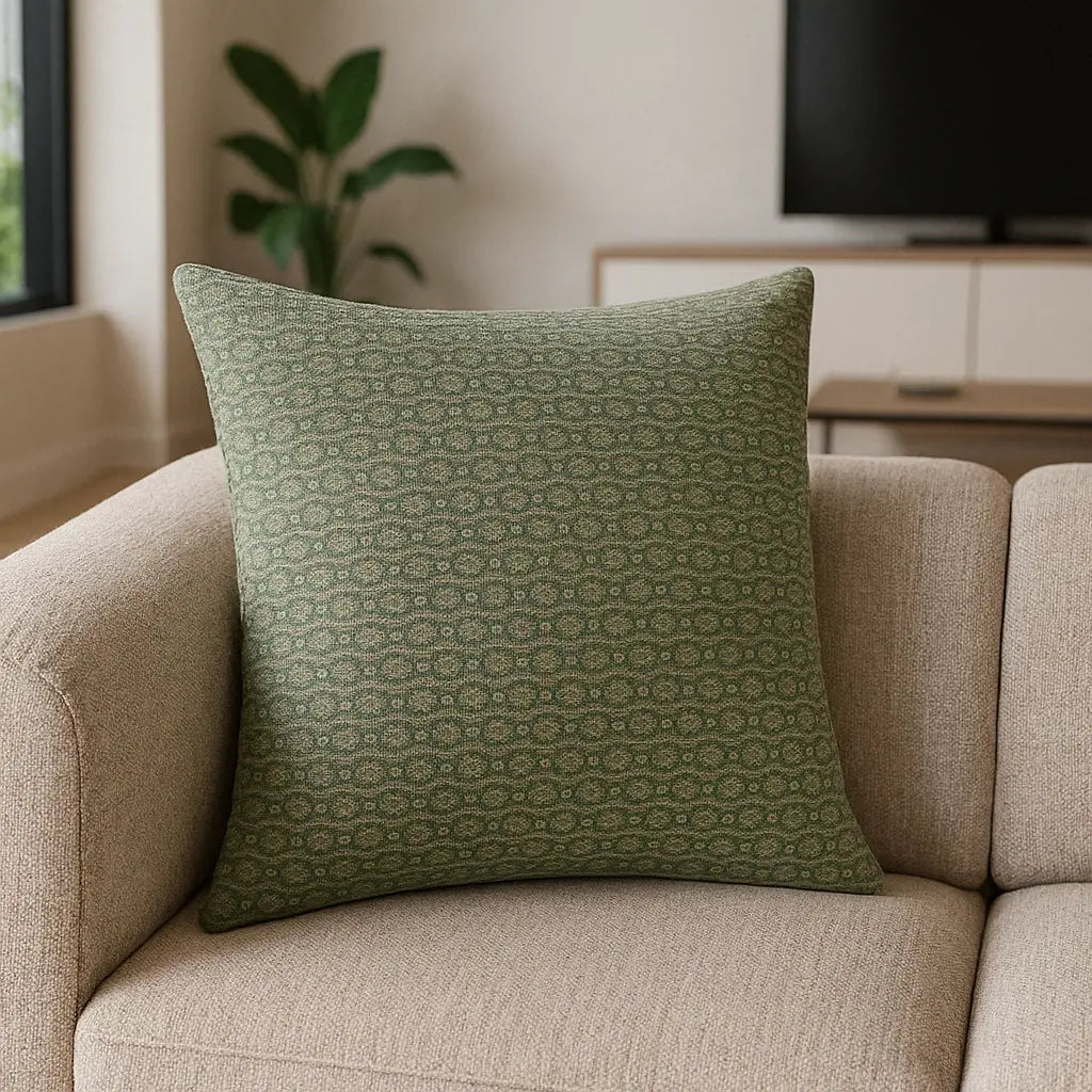 Tryfan 100% Cotton Olive Cushion Cover or Filled Cushion 50cm x 50cm