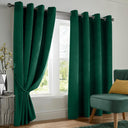 Velvet Blackout Eyelet Curtains by Alan Symonds