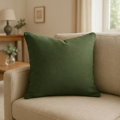 Sorbonne Cotton Cushion Cover 43cm x 43cm (17" x 17") - Bottle Green
