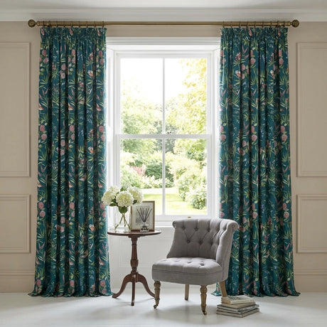 Caraway Floral Pencil Pleat Ready Made Curtains 4