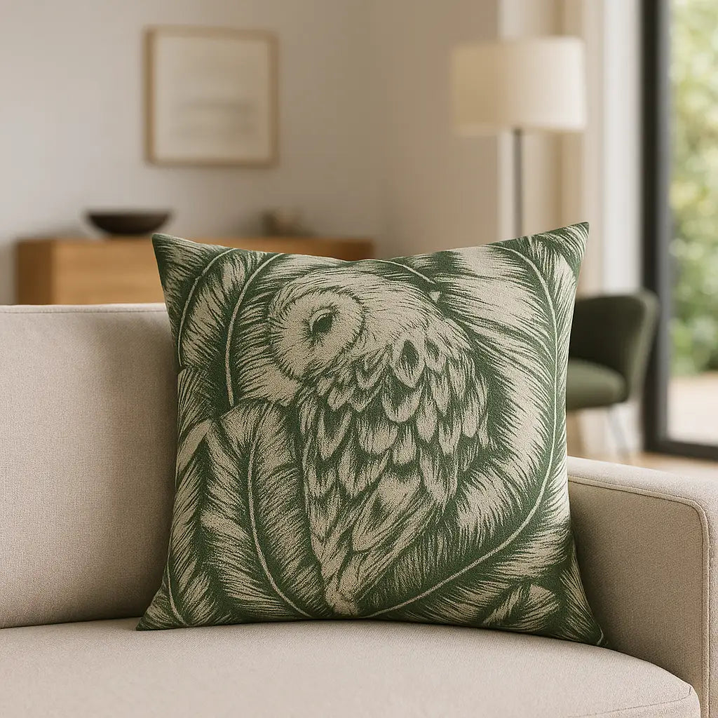 Albus Forest Green Cushion Cover or Filled Cushion 45cm x 45cm