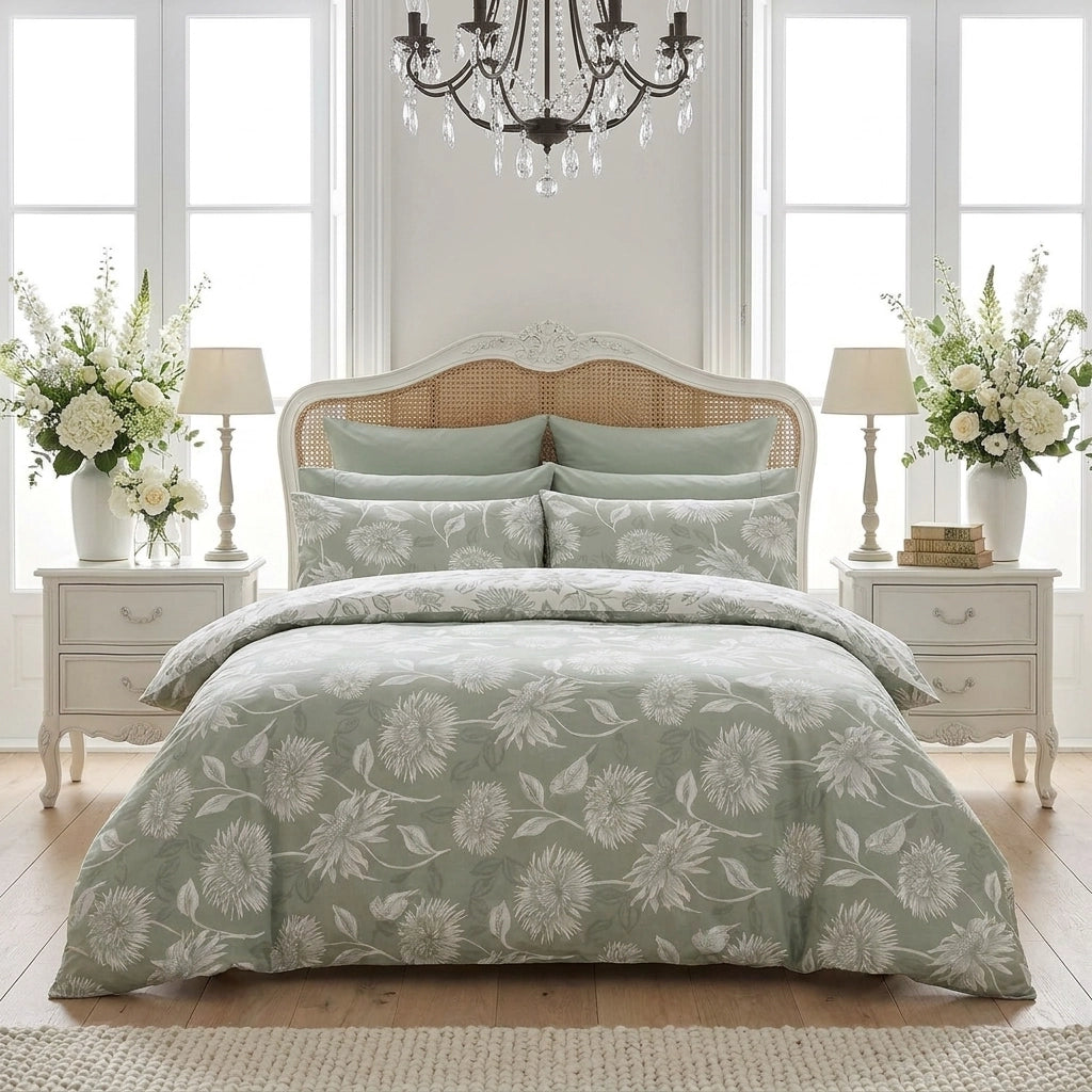 Chrysanthemum Floral Duvet Cover Set 5
