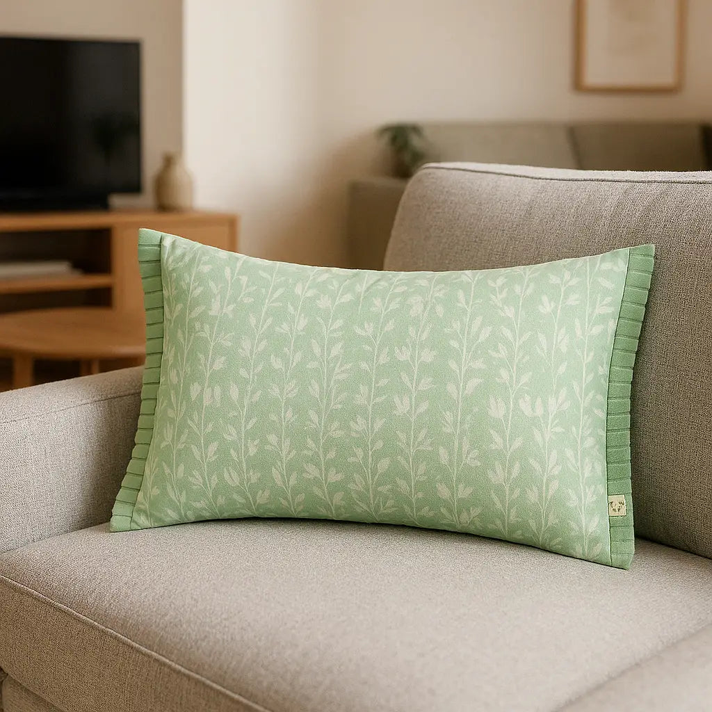 Belle Cushion Cover / Filled Cushion 12" x 20" (30cm x 50cm) - Sage