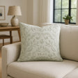 Marple Floral Jacquard Cushion Cover 43cm x 43cm - Sage Green