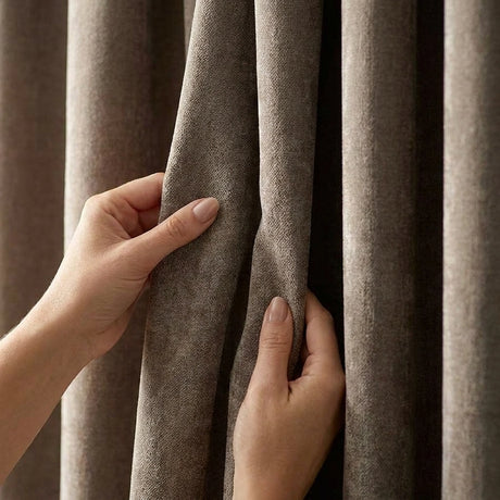 Heavy Chenille Lined Tape Top Pencil Pleat Curtains 15
