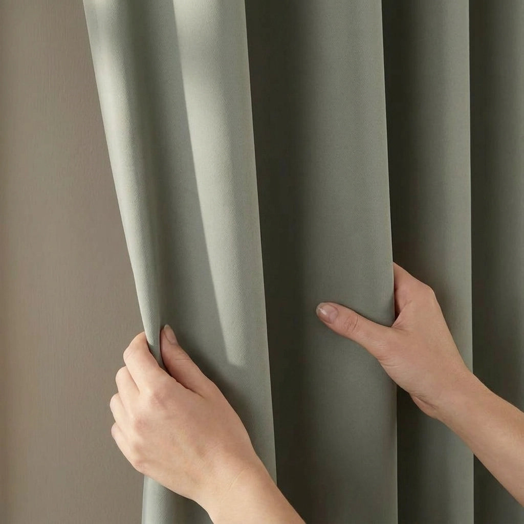 100% Blackout Tape Top Pencil Pleat Curtains 12