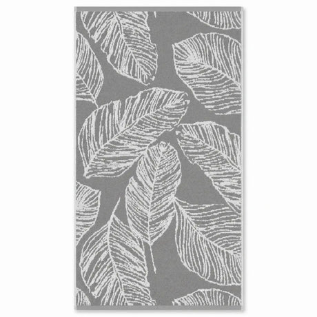 Matteo Leaf Jacquard 550gsm Green Cotton Bathroom Towel