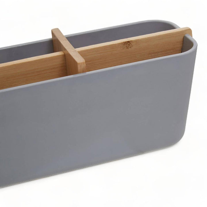 Grey Bamboo Storage Organiser - Ideal