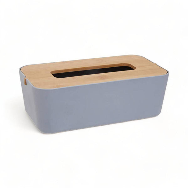Grey Bamboo Tissue Box Cover - Ideal