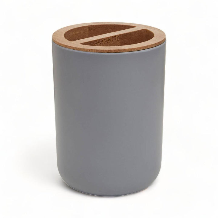 Grey Bamboo Toothbrush Holder - Ideal