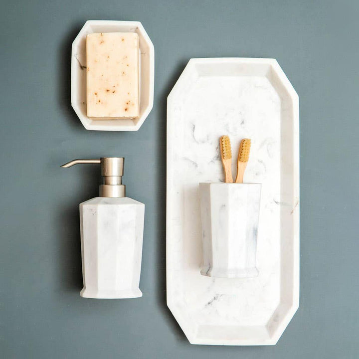 Grey Marble Effect Soap Dish - Ideal