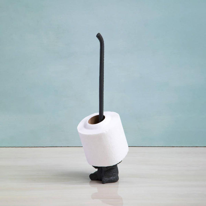 Grey Sitting Elephant Toilet Roll Holder - Ideal