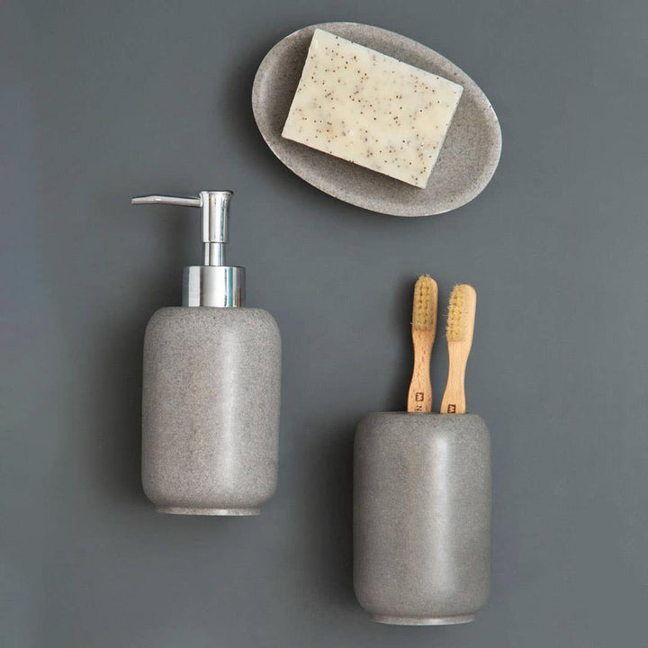 Grey Stone Effect Soap Dish - Ideal