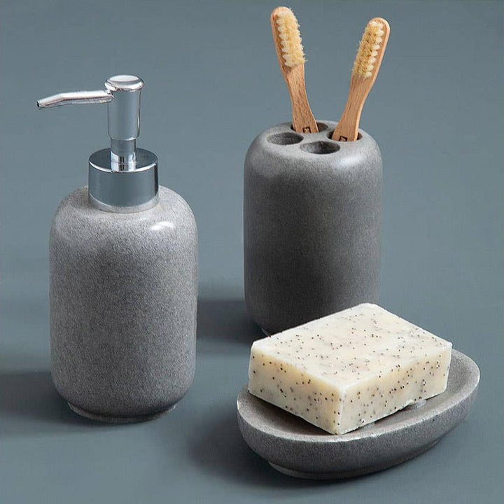 Grey Stone Effect Toothbrush Holder - Ideal