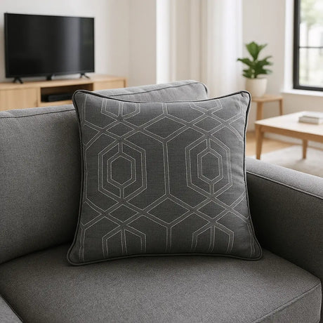 Camberwell Jacquard Cushion Cover 43cm x 43cm - Graphite