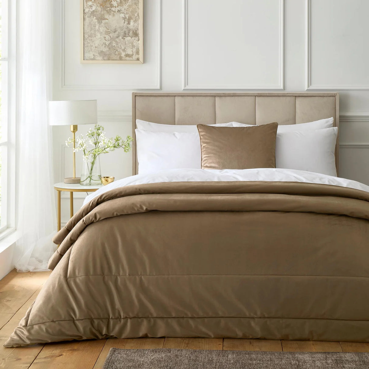 Appletree Heritage Harlan Cream Bedspread Recycled Polyester 235cm x 235cm