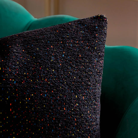 Hali Velvet Black Cushion Cover or Filled Cushion 45cm x 45cm - additional product view 1
