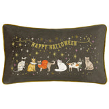 Halloween Pawty Embroidered Velvet Cushion Cover Multicolour 30 x 50cm - image 2
