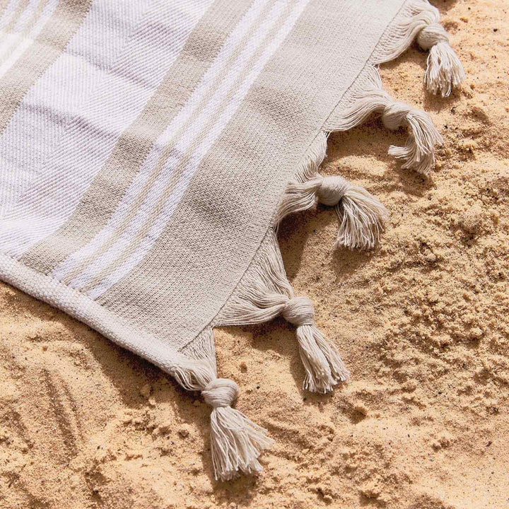 Hammam Cotton Beach Towel Natural - Ideal