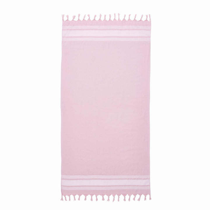 Hammam Cotton Beach Towel Pink - Ideal