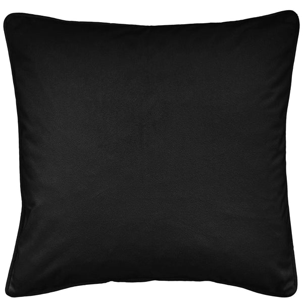 Hampton Velvet Black Cushion Cover 22" x 22" - Ideal