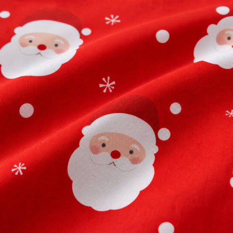 Macro close-up of the duvet cover fabric on the Happy Santa Christmas Microfibre Duvet Cover Set