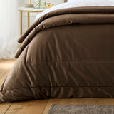 Harlan Velvet Chocolate Bedspread 235 x 235cm - main product image