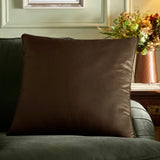 Harlan Velvet Chocolate Cushion 55 x 55cm - main product image