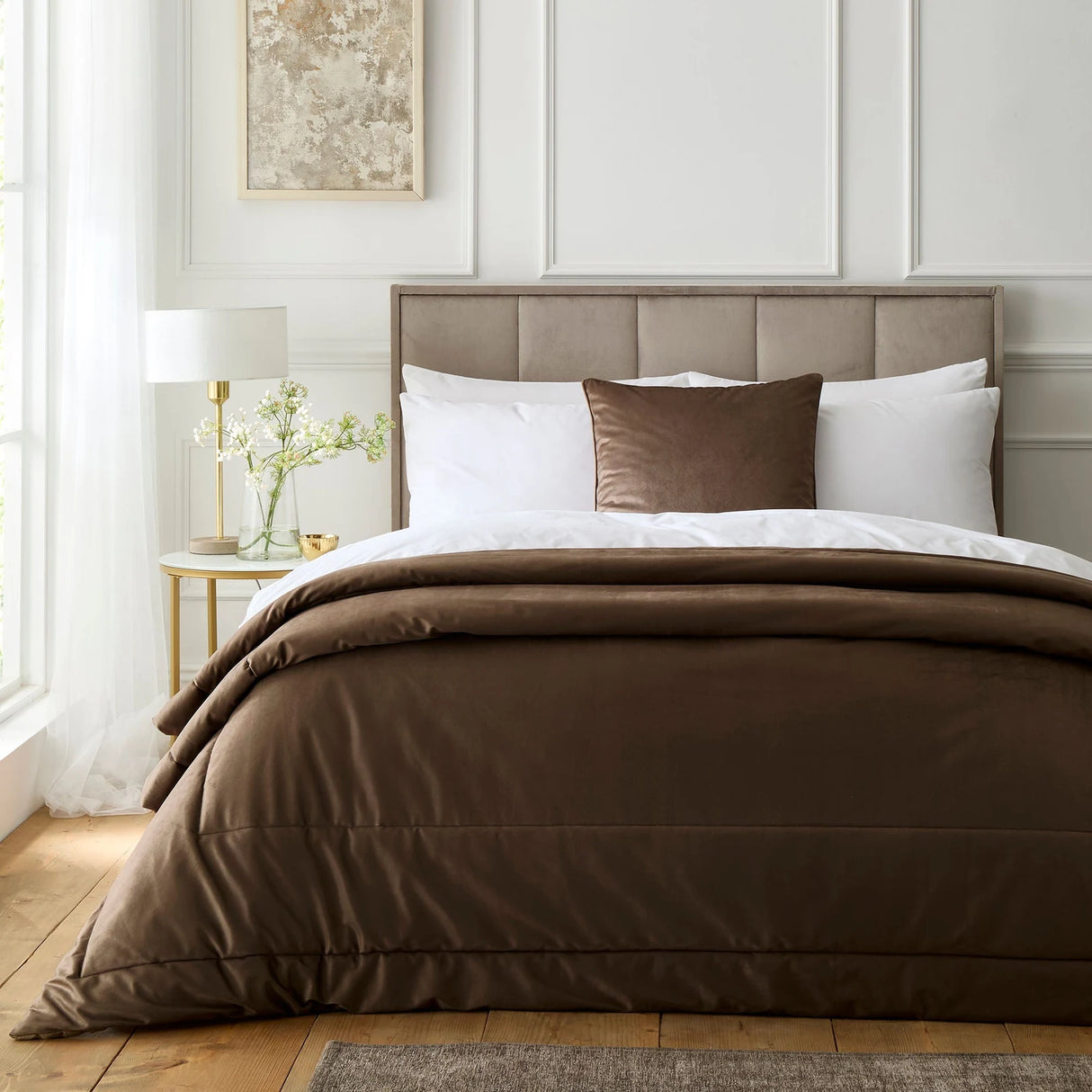 Harlan Velvet Chocolate Cushion 55 x 55cm - product image 4