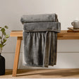 Harrow Fleece Throw Charcoal 140 x 180cm - image 1