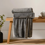 Harrow Fleece Throw Charcoal 140 x 180cm - image 1