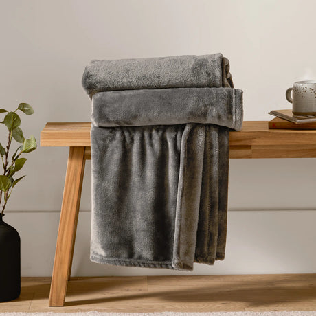 Harrow Fleece Throw Charcoal 140 x 180cm - image 1