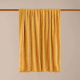 Harrow Fleece Throw Ochre 140 x 180cm - image 3