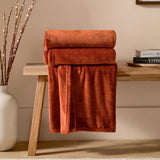 Harrow Fleece Throw Rust 140 x 180cm - image 1