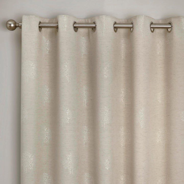 Harvest Eyelet Curtains Natural 90" x 72" - Ideal