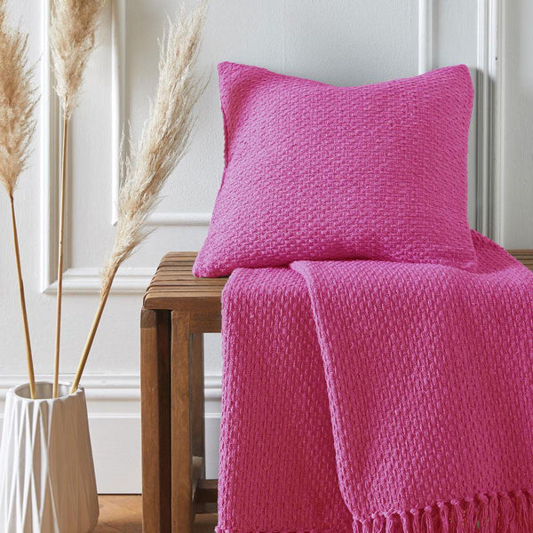 Hayden Recycled Cotton Pink Cushion Cover - Ideal