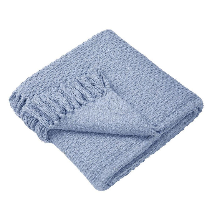 Hayden Recycled Cotton Throw Blue - Ideal