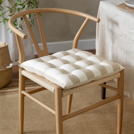 Hayle 2 Pack 100% Cotton Natural Seat Pad s 40cm x 40cm - additional product view 1