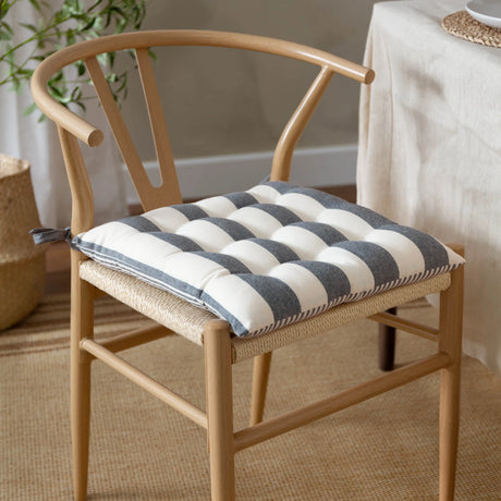 Hayle 2 Pack 100% Cotton Navy Seat Pad s 40cm x 40cm - additional product view 1