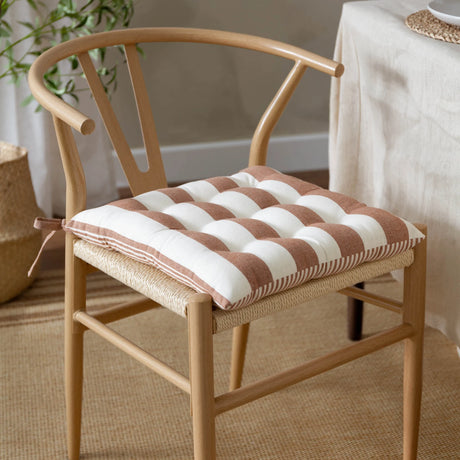 Hayle 2 Pack 100% Cotton Pecan Seat Pad s 40cm x 40cm - additional product view 1