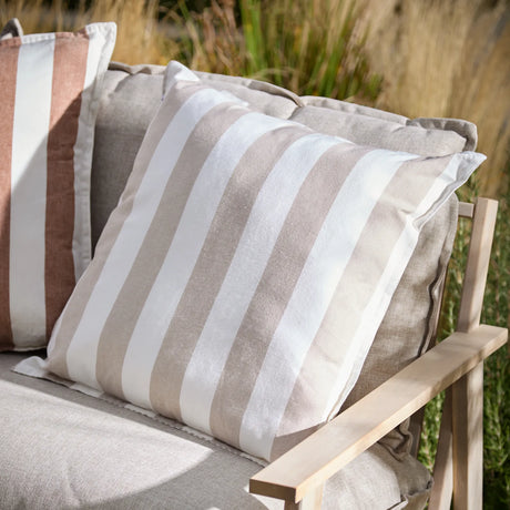 Hayle Outdoor 100% Cotton Natural Cushion Cover or Filled Cushion 50cm x 50cm - additional product view 1