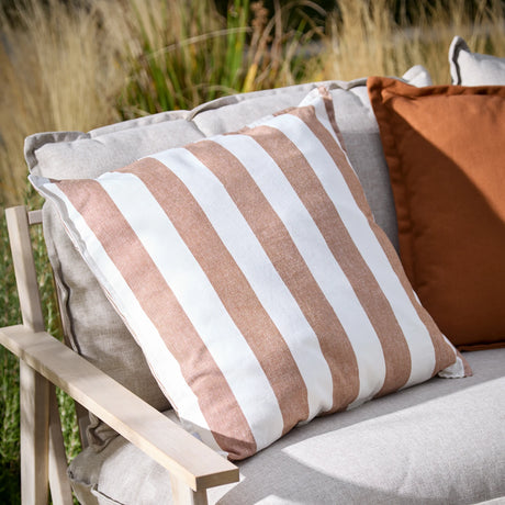 Hayle Outdoor 100% Cotton Pecan Cushion Cover or Filled Cushion 50cm x 50cm - additional product view 1