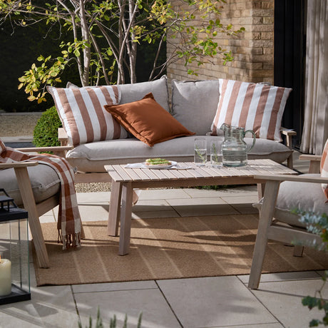 Hayle Outdoor 100% Cotton Pecan Cushion Cover or Filled Cushion 50cm x 50cm - additional product view 6
